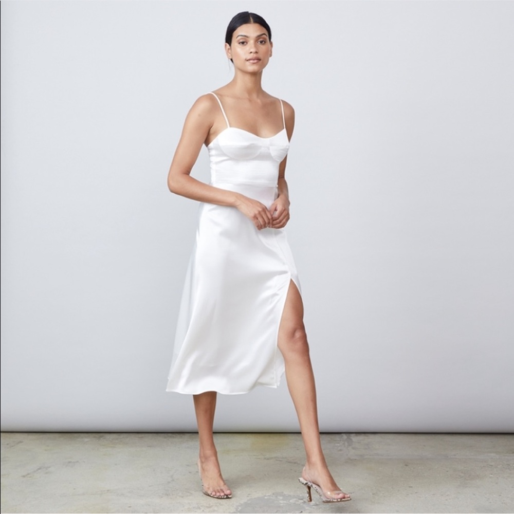 Allen Schwartz Daphne Bustier Dress in White